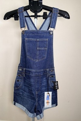Celebrity Pink Juniors  Roll-Cuff Denim Shortall Size XS