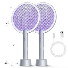 Electric Fly Swatter Racket, Mosiller 2 in 1 Smart Bug Zapper  Power Take Of...