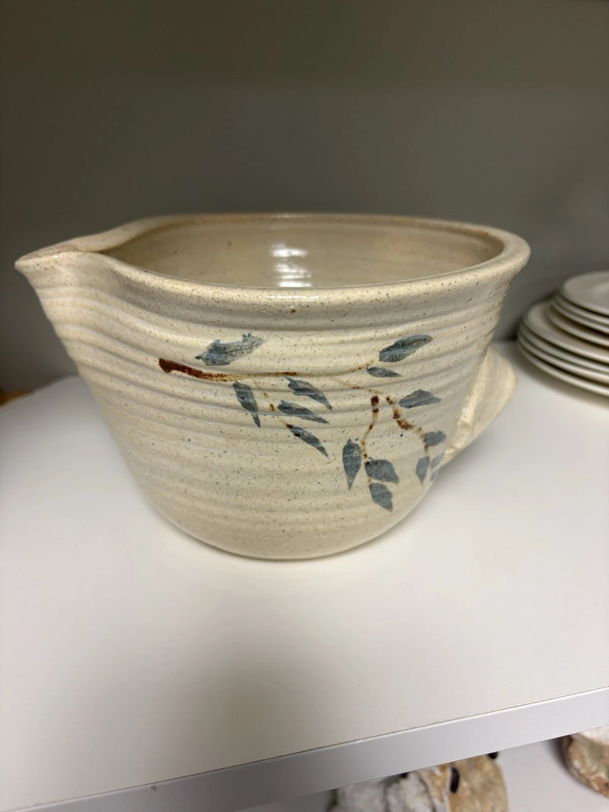 Vintage Kathy Slocum Spouted Batter Pottery Bowl