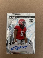 2023 Kenny McIntosh Leaf Eclectic Flash Autographs #FA-KMI Blue Wave /5 (AU, RC)