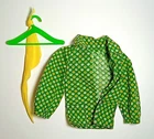 Vintage Barbie Doll  Green Floral Shirt and Yellow Scarf Set 70s 80s Ken
