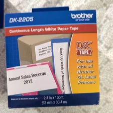 Brother International Dk-2205 Paper Label Roll Ql-500 Ql-550 - 2.43in By 100ft