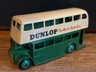 Dinky Toys 290 Double Decker Green/Cream Bus DUNLOP, Original, Vintage, Rare.
