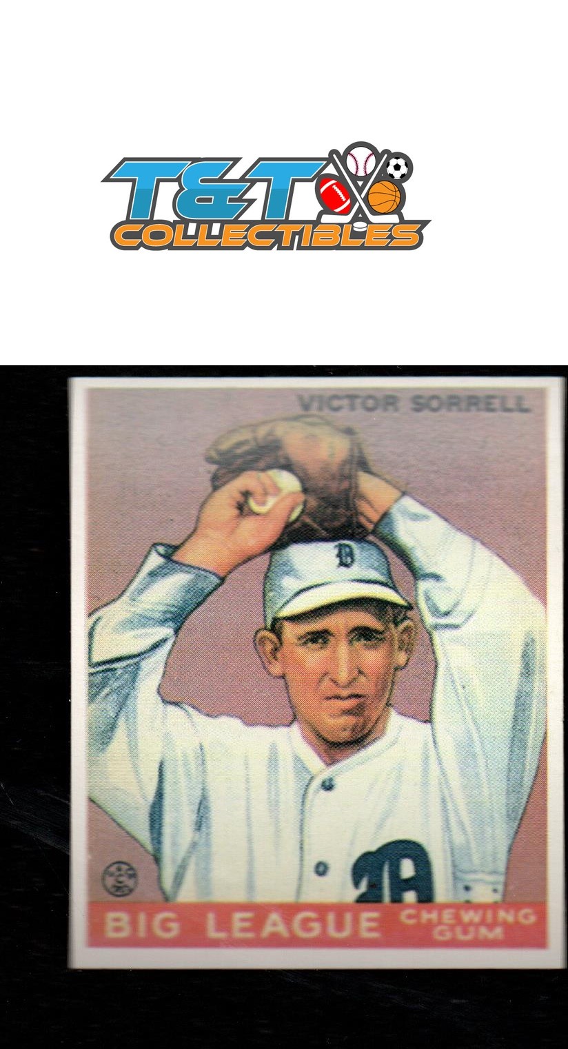 Vic Sorrell 1983 Galasso 1933 Goudey Reprint #15 Detroit Tigers 17a
