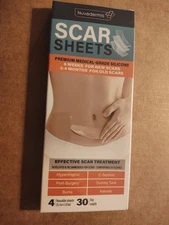 NUVADERMIS Silicone Scar Sheets, Tape, Strips - USA Tested  Healing Keloid Burns