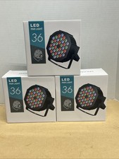 3x DJ Disco Party Stage Light 36LED RGB DMX Beam Lights KTV Show PAR Lighting