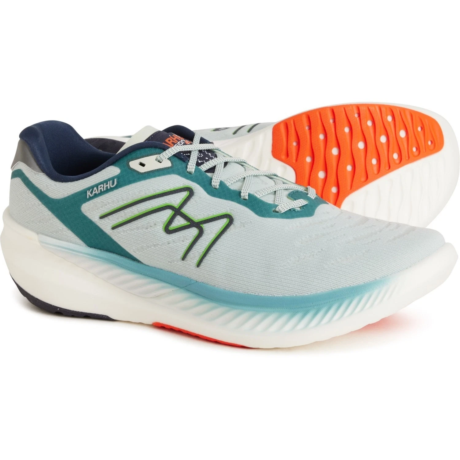 Karhu Fusion 4.0 HiVo Running Shoes Men Wide Width Sz 11.5 Light Blue Sneakers
