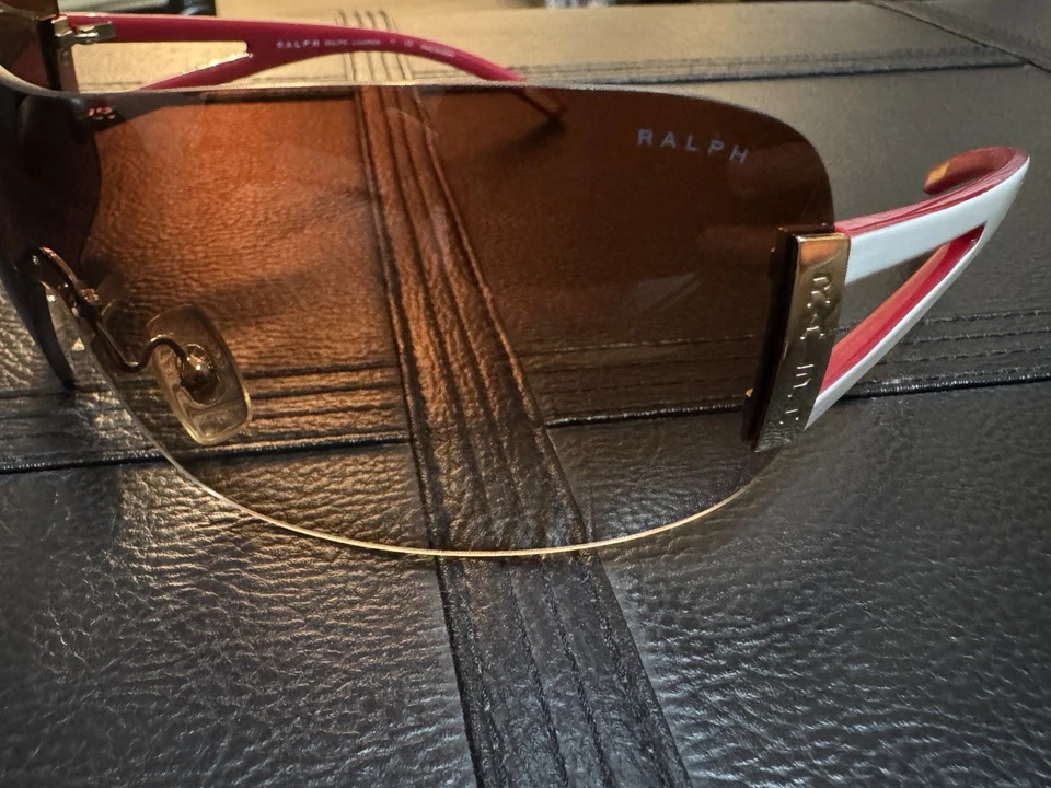 Ralph Lauren RA5075 727/13 Brown Shield Wrap Sunglasses + Case - Image 4 of 4