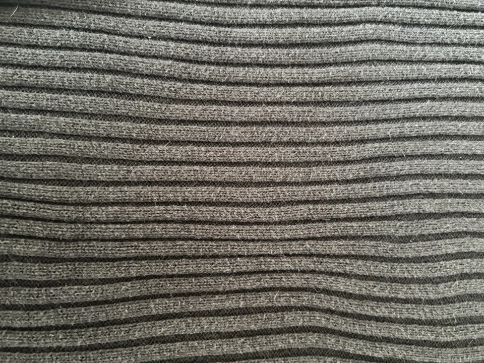 Suéter Cherokee de Colección Años 90 Acanalado Cuello Alto 100% Algodón Talla L Negro/Gris Foto 3 de 4