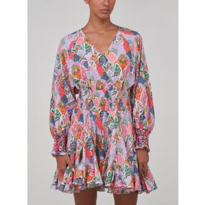 Rhode Olivia Dress in Multi Wallflower | Size Xs | 100% Cotton