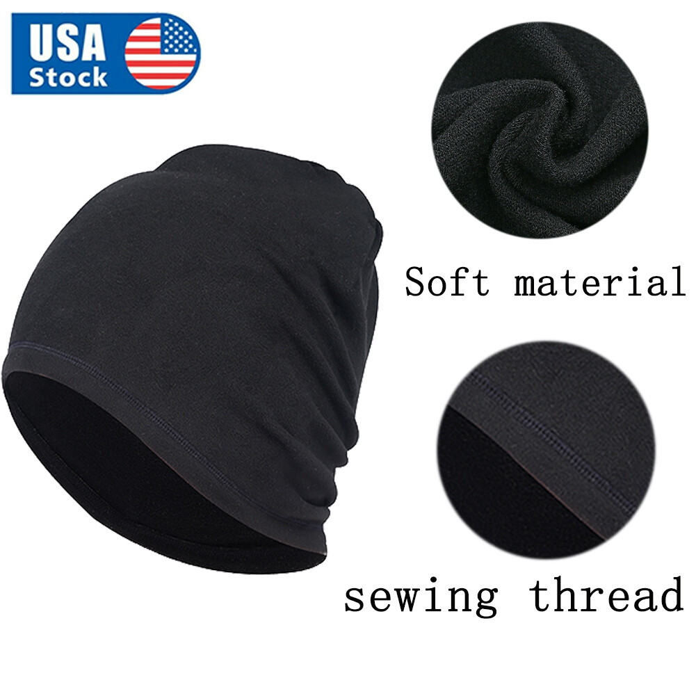 Fleece Ski Work Beanie Hats Winter Soft Warm Sports Riding Skull