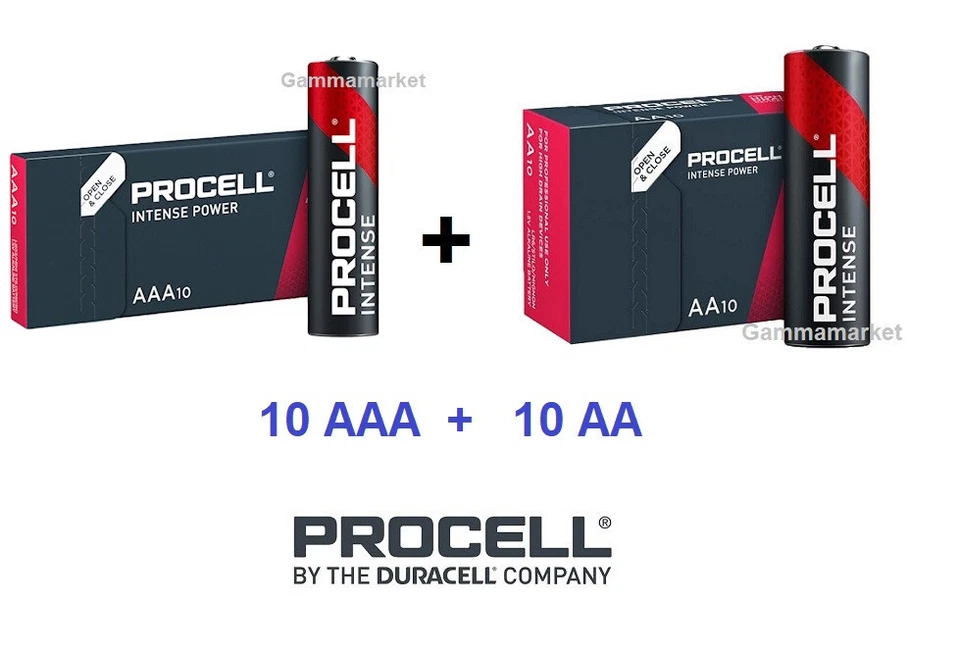 10 pile AAA + 10 pile AA DURACELL PROCELL INTENSE