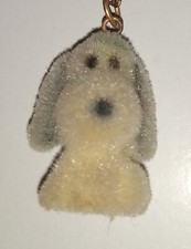 Vintage Peanuts Snoopy Fuzzy Pendant Necklace Rare 18"