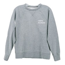 EVERLANE 100 Human Gray Sweatshirt French Terry Size XS