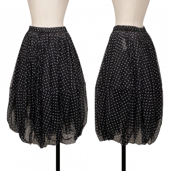 COMME des GARCONS Dot Printed Tulle Balloon Skirt Size SS(K-115710  