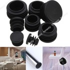 8PCS  Black Plastic Blanking End Caps Cap Insert Plugs Bung For Round Pipe Tube