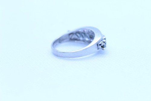 Fabulous 14K White Gold Rainbow Sapphire Ring Sz8.5 Solid 5.9g - Picture 7 of 10