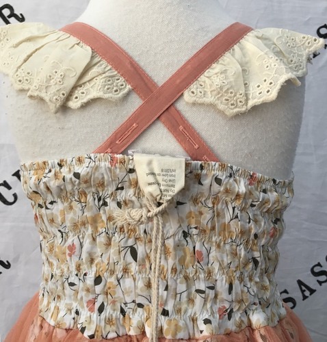 Vestido de Hadas Floral Coral Salvajes Lobo Bien Vestido Talla 3 Años Nuevo con Etiquetas - Imagen 8 de 8