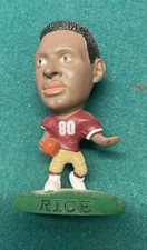 Vintage Jerry Rice 80 San Francisco 49ers NFL Mini Figurine. Size is 2.5x2 inch