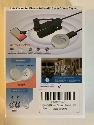 SONGCHEER Auto Clicker for Phone  Automatic Phone Screen Tapper Simulated Finger