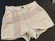miss h.i.s 1970s 80s Rainbow Short Shorts Vintage - 30" Waist