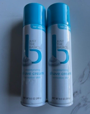 2 pack-Just The Basics Moisturizing Shave Cream For Sensitive Skin 9.5 oz ea.