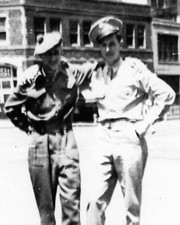 ORIGINAL VINTAGE PHOTO: Military Men Male Uniform Buddies 40s 40's WW2 WWII