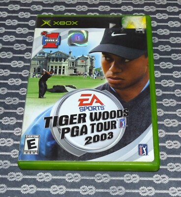RARE Authentic Microsoft Xbox Tiger Woods PGA Tour 2003 03 Complete CIB Tested!