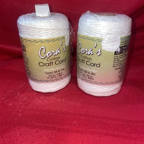 New Cora's Cotton Craft Cord 1 mm/ .04 in Dia. - 91.44m/ 300ft In Each ...