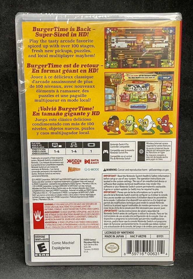 Burgertime Party! (Nintendo Switch) BRAND NEW - Image 2 of 2