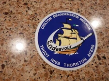 Vintage 1992 Shuttle Mission STS 49 Sticker  4 inch Round - 1st Endeavour Flight