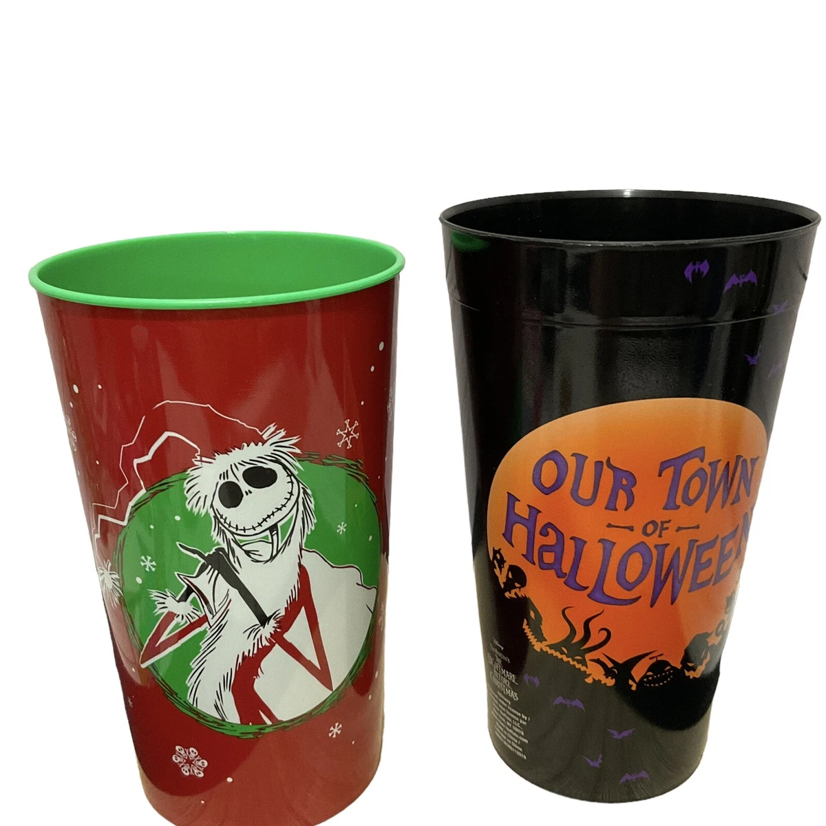 2 THE NIGHTMARE BEFORE CHRISTMAS PLASTIC CUPS NEW