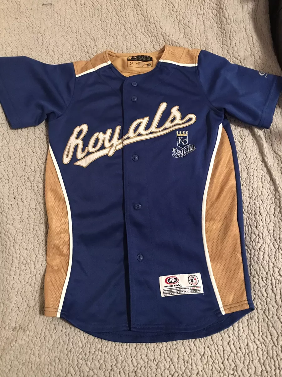 True Fan Inspired By All Stars KC Royals Youth Jersey. Rare Blue