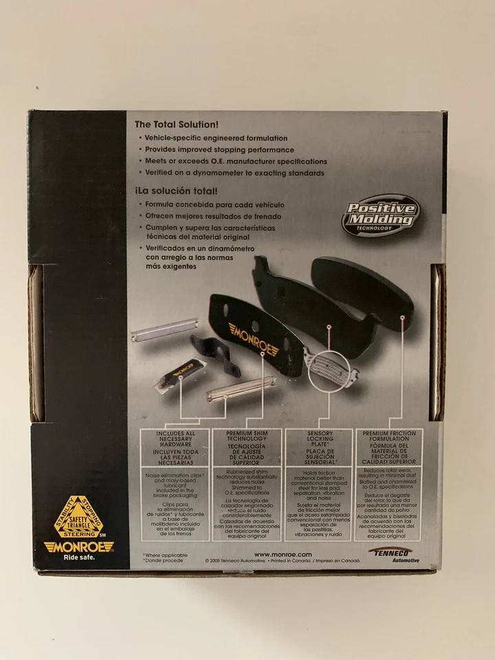 Pastillas freno trasero Monroe DX835 Toyota Camry 1997-1999-2000-2001 Lexus ES 300 1997- Foto 3 de 4