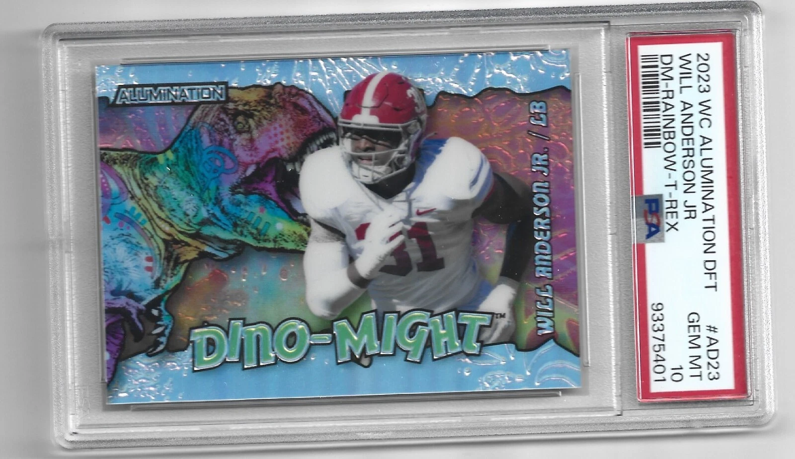 Will Anderson Wild Card Alumination Draft Dino-Might #AD23 Rainbow-T-Rex