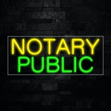 Notary Public LED Neon Sign 30"L x 12"H #30097