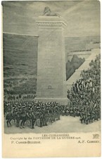 The Cuirassiers, Troops In Horses, Pantheon de la Guerre Painting 1918 Postcard