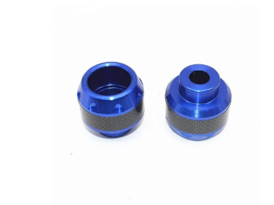 Motorcycle Front Axle Shock Absorber Aluminum Anti-Fall Block Protection-PAIR