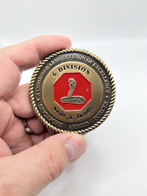 Very Rare Singapore Armed Forces 6th Division Combined Arms Coin Swift & Deadly