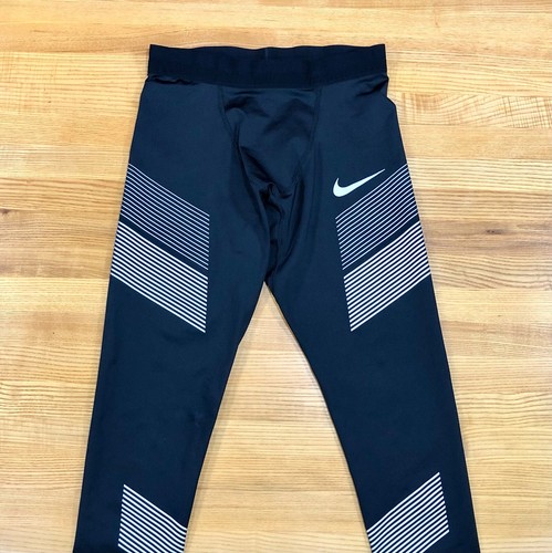 Nike Power Tech Men's Reflective Running Tights Small S Black 857849-010 - Picture 3 of 8