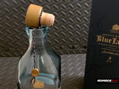 Johnnie Walker Blue Label EMPTY WHISKEY BOTTLE w/ Gift Box 750 ML