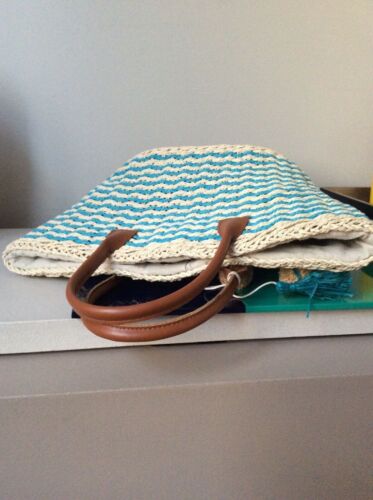BARNEYS NEW YORK Leather-Trimmed Raffia Basket Bag - Picture 3 of 9