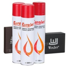 3 x EuroJet Universal Feuerzeuggas 300ml für Sturmfeuerzeuge WinJet EuroJet Soft