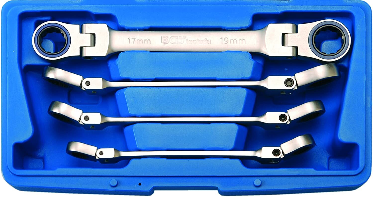BGS - Double Ratchet Spanner Set - 72 Tooth - 10-19 mm - 4 Pcs - 30990