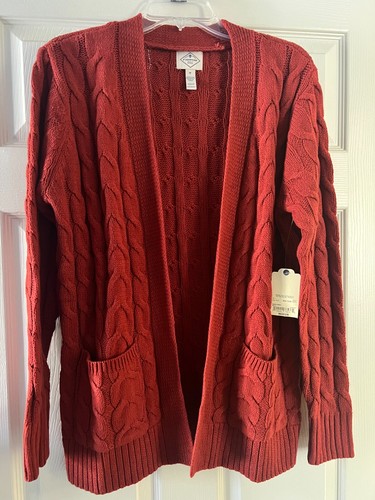 St. John's Bay Womens Classic Cardigan, Size M