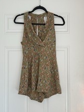 bodysuits for women short sleeve floral small