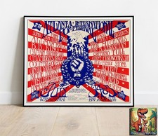 Jimi Hendrix Jethro Tull Allman Bros 1970 Live Konzert Tour Repro Poster 30"x24"