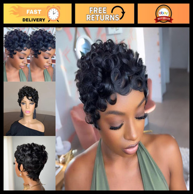 Short Curly Pixie Cut Wig for Black Women - 100% Human Hair, Glueless & Easy Sty