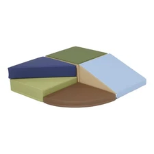 SoftZone Junior Tiny Twisting Climber, Beginner Playset, Earthtone, 5-Piece