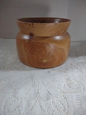 One Of A Kind Handmade Avocado Wood Artisan Signed Decorative Bowl Dated 2012